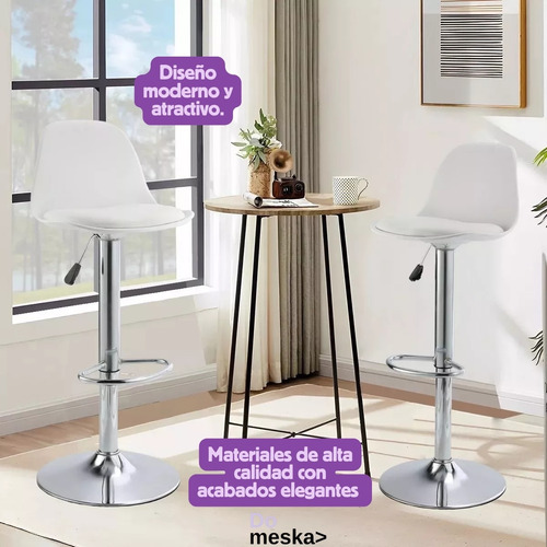 2 Sillas Para Cocina Barra Bancos Altura Ajustable Hogarden