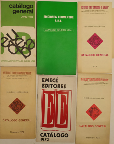 Lote 12 Catálogos De Libros Editoriales Década 60 - 70