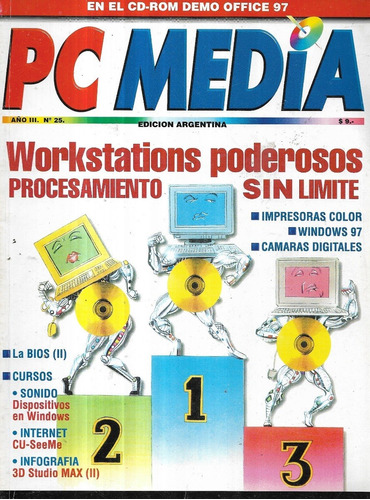 Revista Pc Media N° 25 / Estaciones De Trabajo / 1997