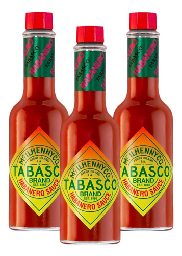 Salsa Tabasco Habanera 60 Ml. X3