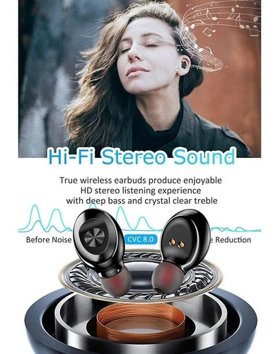 Audífonos Estéreo Tws Xg8 Bluetooth 5.0 8d Hifi