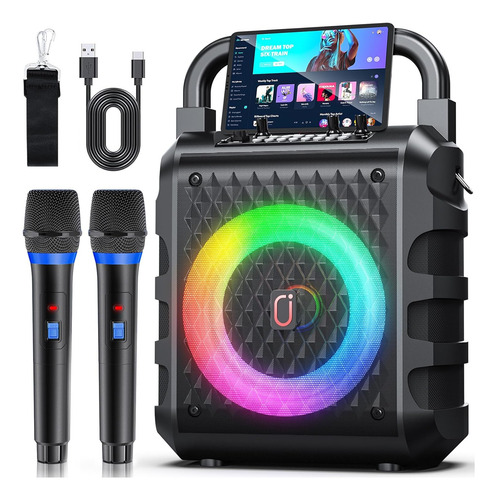 Máquina De Karaoke Portátil 6.5 Bluetooth Subwoofer