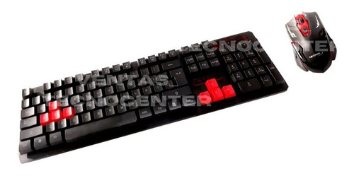 Imagen 2 de 2 de Kit Teclado Y Mouse Gamer Inalambrico Netmak Nm-attak