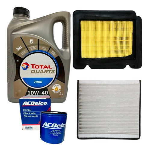 Kit Service 3 Filtros + 10w40 Chevrolet Aveo 1.6 16v G3 2015