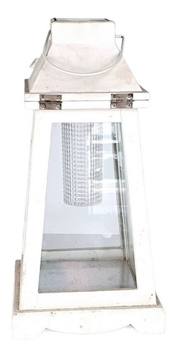 Lanterna M Solar Branca| 18 Larg X 34 Alt X 18 Prof