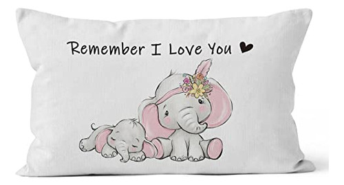 Funda De Almohada Decorativa De Elefante Lindo Recuerda...