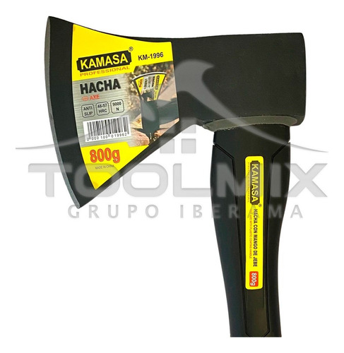 Hacha De Mano Profesional 800gr Con Mango De Fibra Y Goma