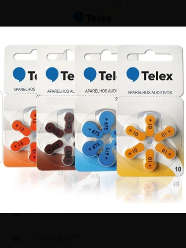 Pilha 10 Aparelho Auditivo Pr70 Telex (10 Cartelas-60pilhas)