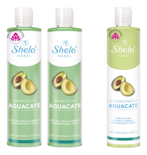 Kit Aguacate 2 Shampoos + Acondicionador Shelo Nabel®