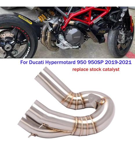 Tubo De Escape Catalítico Para Ducati Hypermotard 950 Sp