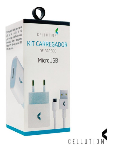 Imagem 1 de 4 de Kit Cabo Micro Usb + Carregador  