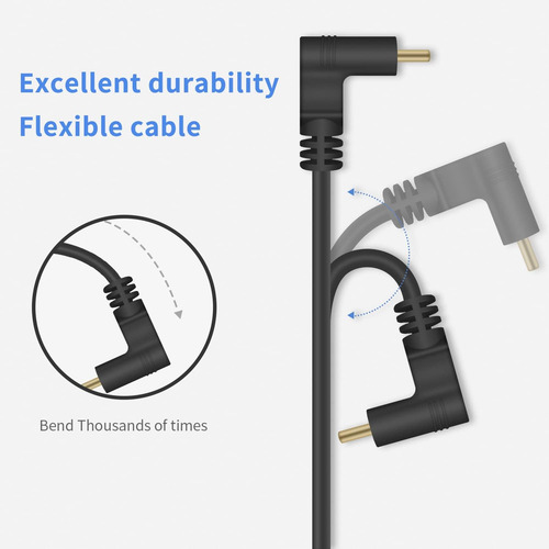 Cable Usb C A Usb C De 90 Grados De Poyiccot, 1 Pie, Tipo C