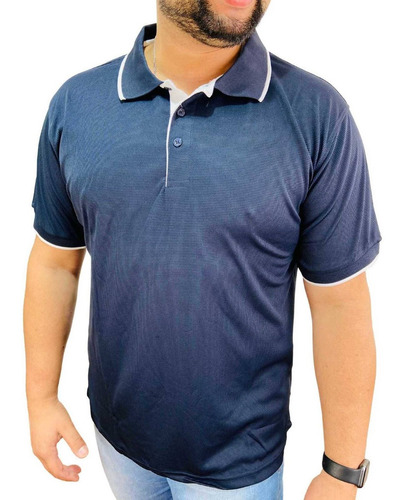 Camiseta Polo Tecido Dry Plus Size Tamanho Grande G1 G2 G3