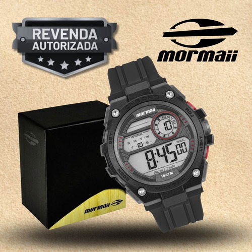 Relógio Masculino Mormaii Digital Preto Resistente A Água
