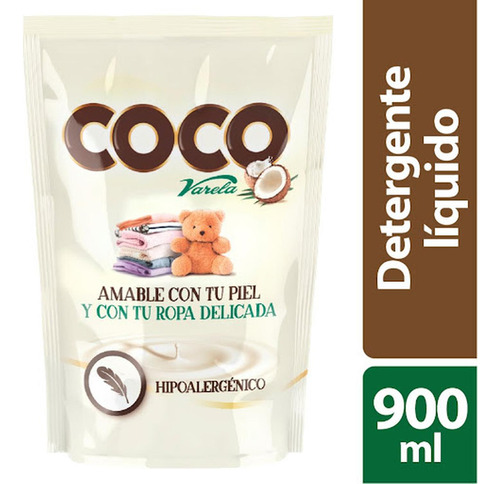 Detergente Líquido Coco Varela Doypack X 900 Ml