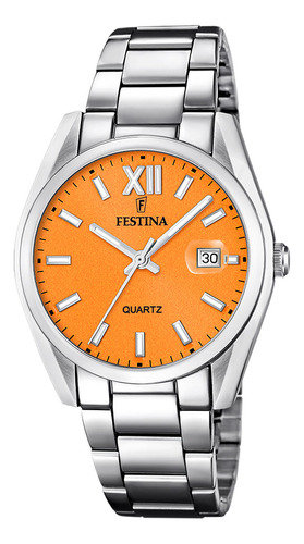 Reloj F20683/7 Festina Naranjo Hombre Acero Clásico