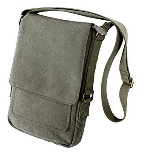 Bolso De Mensajero - Rothco Vintage Canvas Military Tech Bag