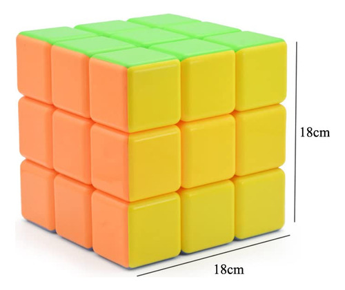 Cubo De Velocidad 3x3 Grande Sin Calcomanías