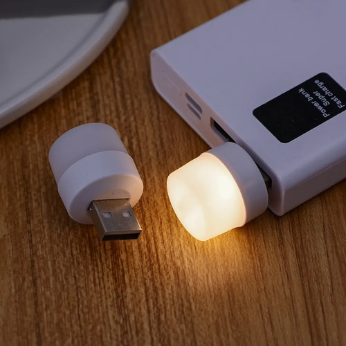 2 Bombillos Lampara Led Usb Lectura Camping Habitacion Bebe