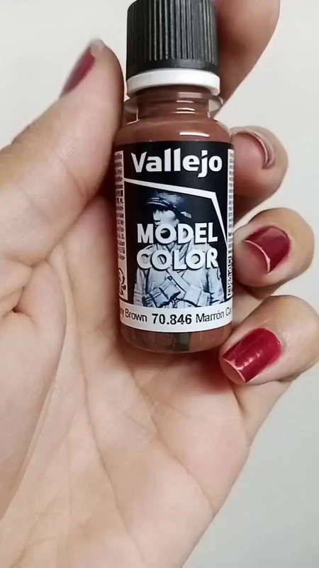 Tinta Mahogany Brown 70846 Model Color Vallejo Modelismo