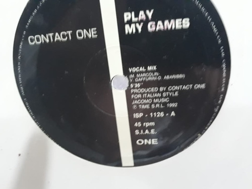 Contact One - Play My Games - Maxi  Eurohouse, Italodance