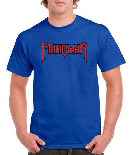 Polera Hombre Estampado Manowar Log