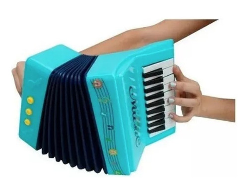 Mini Sanfona Acordeon Infantil Brinquedo 10 Teclas 3 Baixos