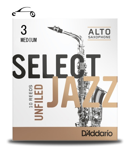Palheta Sax Alto Select Jazz Unfiled Rico Daddario 3m Cx/10