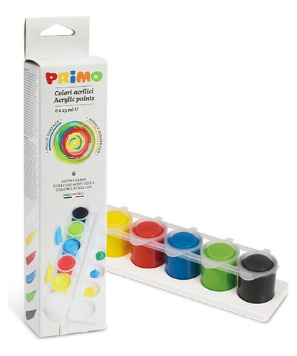 Set 6 Pinturas Acrílicas 25ml C/u Primo Origen Italiano 