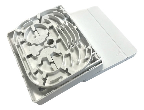Kit C/10 Unidades Pto Caixa Terminação Fibra Óptica Roseta 4 Portas Ftth Nfe