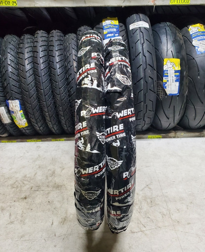 Llanta 300-17 + 275-17 Power Tire Tt 6pr + 2 Camaras Ft150 G