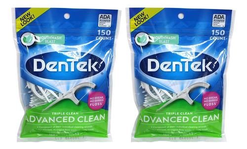 Dentek Triple Clean Floss Picks, Enjuague Bucal De 150 Ea (p