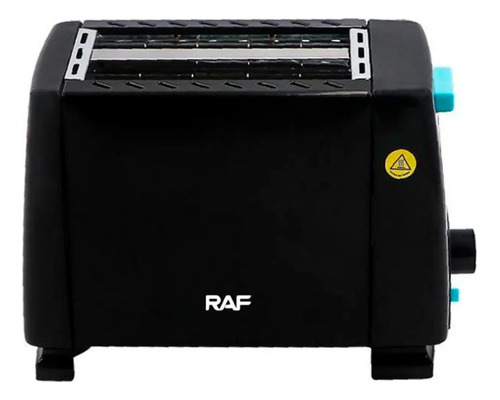 RAF R.263 tostadora eléctrica de pan 2 panes 6 niveles color negro 650w 200v/240v