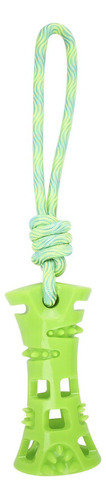 Juguete Con Cuerda Pull Hueso Mascotas Fancy Pets Color Verde