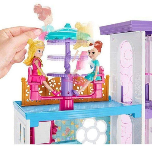 Polly Pocket Mega Casa De Sorpresas 5 Cuartos + Elevador