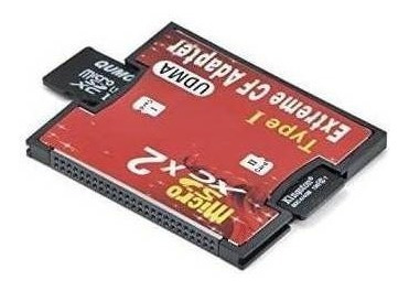 Imagen 2 de 3 de Adaptador De Lector De Tarjetas Micro Sd/sdxc Tf A Cf Tipo 1