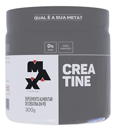 Creatina Max Titanium Monohidratada em Pó Pote 300g Creatina Po S...