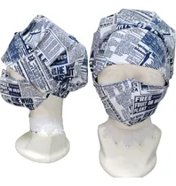 Comprar Turbante Gorro Cofia Con Cubrebocas Algodón Quimio