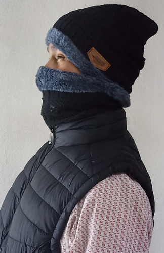 Gorro Y Cuellera Cálidos De Punto Moda