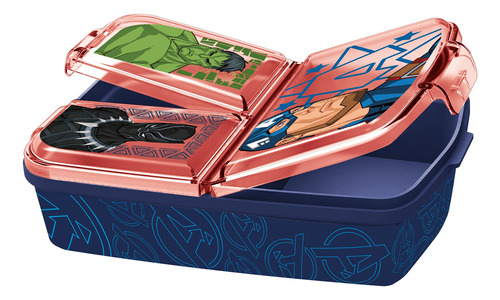 Lunchera Infantil Sandwichera Multiple Vengadores Marvel Color Lila