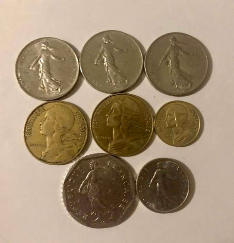 Monedas Lote De 8 Monedas Francia 1961-1984
