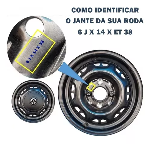 Jogo Calotas Miollo Para Rodas Coquinho Vw Gol G5 Aro 14