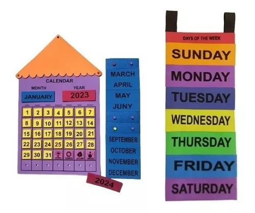 Quadro Educativo Infantil Em Inglês - Days of the week