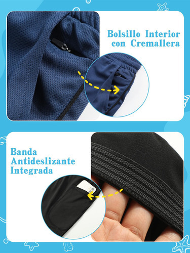 Lecoonmx Shorts Deportivos Para Hombre 2 In 1 Con Licra Con
