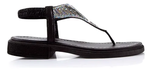Sandalias chatitas negras hot sale