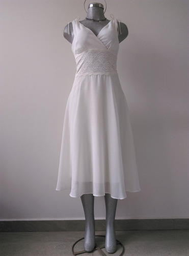Vestido Blanco Midi. Talla M