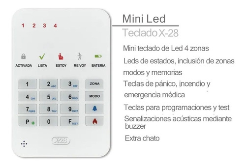 Kit Alarma X28 Casa Domiciliaria Llamador Gsm Comando Via App Celular