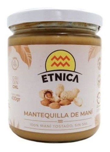 Mantequilla De Mani Organico 430g- Etnica