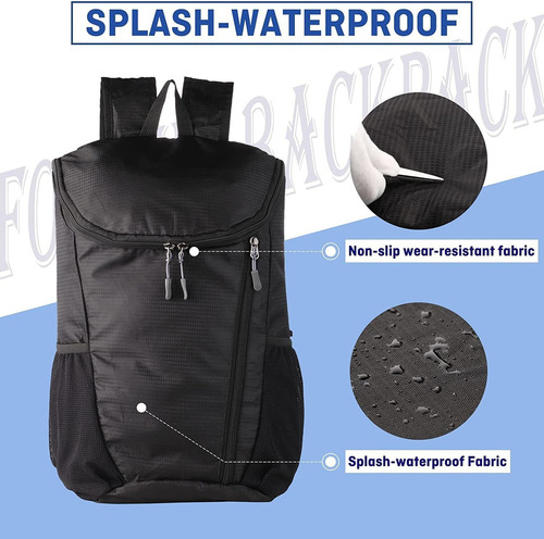 Fweaad Mochila De Senderismo, Resistente Al Agua, Ligera, Plegable
