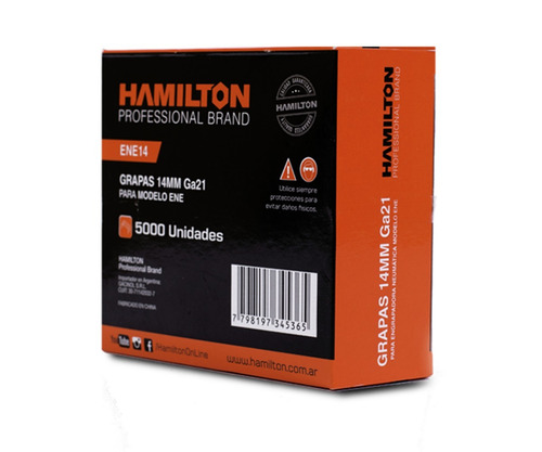Grampa Engrampadora Hamilton 14 Mm X 12.7 X 5000 Hamilton